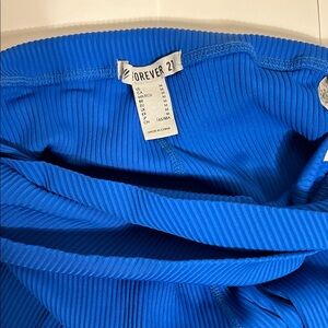 Forever 21 Vibrant Blue Ribbed Leggings